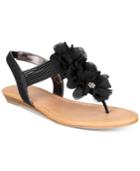 Material Girl Sari Floral Embellished Flat Sandals, Only At Macy's Women's Shoes