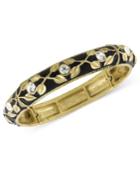 2028 Bracelet, A Macy's Exclusive Style, Gold-tone And Jet Enamel Stretch Bracelet, A Macy's Exclusive Style