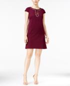 Jessica Simpson Embellished Keyhole Shift Dress