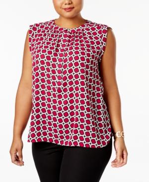 Nine West Plus Size Printed Blouse
