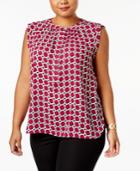 Nine West Plus Size Printed Blouse