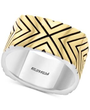 Effy Men's Statement Ring In Sterling Silver & 18k Gold-plate