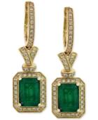 Brasilica By Effy Emerald (2-7/8 Ct. T.w.) And Diamond (1/2 Ct. T.w.) Earrings In 14k Gold