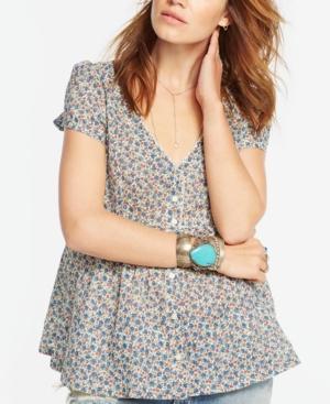 Denim & Supply Ralph Lauren Floral-print Voile Button-front Top