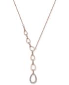 Diamond Link 17-1/2 Lariat Necklace (1/3 Ct. T.w) In 14k Rose Gold