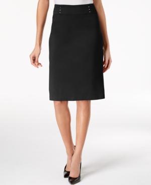 Jm Collection Rivet-waist A-line Skirt, Created For Macy's