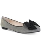 Nina Wisdom Bow-tie Evening Flats Women's Shoes