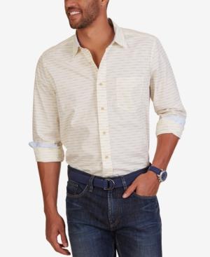 Nautica Men's Dot-stripe Long-sleeve Shirt