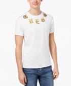 Guess Men's English Metallic Logo-print T-shirt