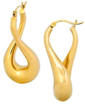 Signature Gold Twist Hoop Earrings In 14k Gold Over Resin