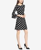 Tommy Hilfiger Bell-sleeve Polka-dot Dress