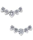 Eliot Danori Silver-tone Multi-crystal Ear Climber Earrings