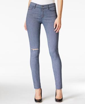 Buffalo David Bitton Faith Ripped Skinny Railroad-stripe Wash Jeans