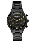 Kenneth Cole New York Men's Black Stainless Steel Bracelet Watch 42mm