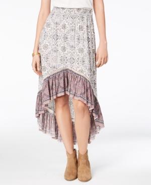 American Rag Juniors' Printed Ruffle-hem Skirt, Created For Macy's