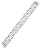 Legacy For Men By Simone I. Smith Barrel Link Bracelet In Stainless Steel