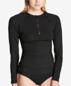 Calvin Klein Half-zip Rash Guard Women's Swimsuit