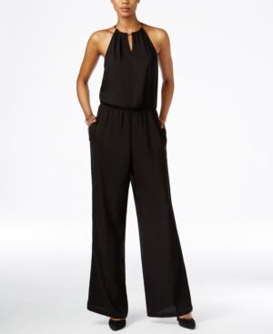 Bar Iii Halter-top Wide-leg Jumpsuit, Only At Macy's