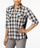 Style & Co Mixed-print Shirt, Only At Macy's