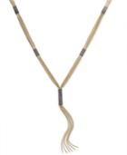 Thalia Sodi Gold-tone Hematite Crystal Lariat Necklace, Created For Macy's