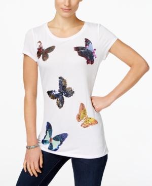 Inc International Concepts Butterfly-print T-shirt, Only At Macy's