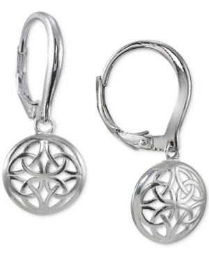 Giani Bernini Openwork Disc Drop Earrings In Sterling Silver, Created For Macy's