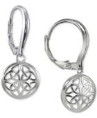 Giani Bernini Openwork Disc Drop Earrings In Sterling Silver, Created For Macy's