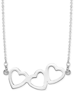 Sarah Chloe Triple Heart Pendant Necklace, 16 + 2 Extender