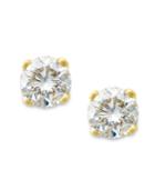 Diamond Earrings, 10k Gold Round-cut Diamond Earrings (1/5 Ct. T.w.)