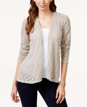 Style & Co. Open Front Lace Back Cardigan, Only At Macy's