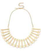 M. Haskell For Inc International Concepts Gold-tone Imitation Pearl Statement Necklace, Created For Macy's