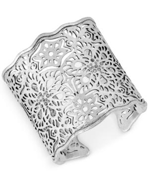 Lucky Brand Silver-tone Lace Cuff Bracelet