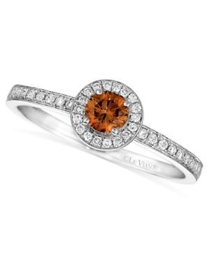 Le Vian Chocolate And White Diamond Circle (3/8 Ct. T.w.) In 14k White Gold