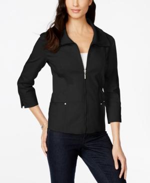 Jm Collection Long-sleeve Zip-front Jacket, Only At Macy's