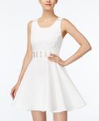 Marilyn Monroe Juniors' Hardware-trim Fit & Flare Dress