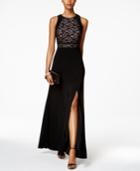 Nightway Lace A-line Gown