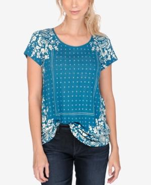 Lucky Brand Printed Border T-shirt