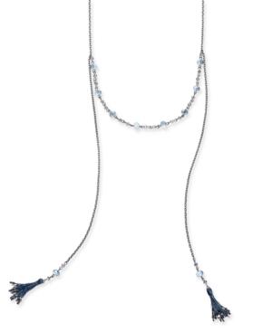 Inc International Concepts Hematite-tone Tassel Scarf Necklace, 20 + 3 Extender, Created For Macy's