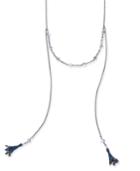 Inc International Concepts Hematite-tone Tassel Scarf Necklace, 20 + 3 Extender, Created For Macy's