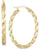 Simone I. Smith Twist Hoop Earrings In 18k Gold Over Sterling Silver