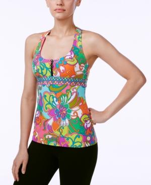Trina Turk Jungle Flower Printed T-back Tank Top