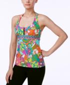 Trina Turk Jungle Flower Printed T-back Tank Top