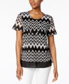 Alfred Dunner Lace It Up Detachable-necklace Top
