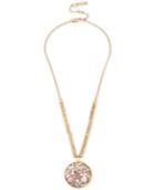 Kenneth Cole New York Gold-tone Multicolor Stone Beaded Pendant Necklace