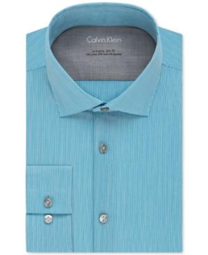 Calvin Klein X Extra Slim-fit Stretch Pool Fineline Stripe Dress Shirt