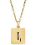 "scrabble 14k Gold Over Sterling Silver Black Diamond Accent ""i"" Initial Pendant Necklace"