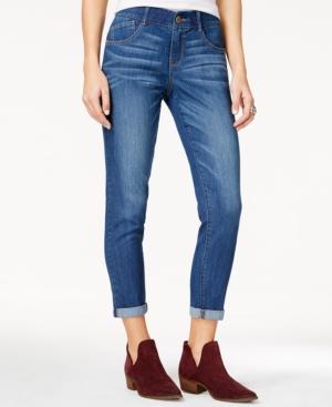 Rewind Juniors' Techno Tuck Cuffed Skinny Jeans