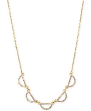 Bcbgeneration Gold-tone Pave Half-moon Necklace