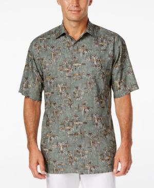 Campia Moda Men's Crosshatch Bamboo-print Short-sleeve Shirt