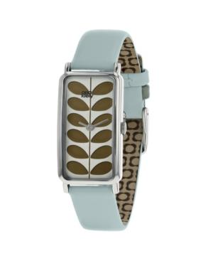 Orla Kiely Watch, Sky Blue Leather Strap With Buckle Closure